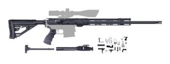 AR-10 Creedmoor Rifle Kit - 22 inch / 6.5 Creedmoor / 1:8 / 15 inch Keymod Handguard / BCG / Charging Handle / Buttstock Kit / Ergo Grip / Lower Parts Kit / A-205-611