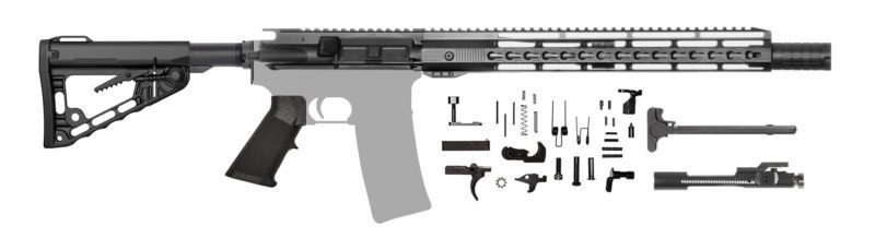 205 449 ar15 rifle kit 16 inch 556 caliber 14 5 inch keymod pinned welded ar 15 buttstock