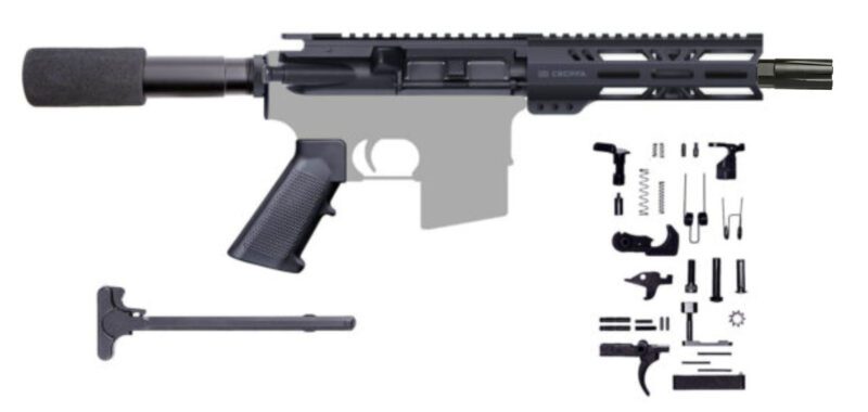 AR15 Pistol Kit / 7 Inch / 7.62x39 / BCG NOT INCLUDED / flat top M-LOK / Shortie / 205-773