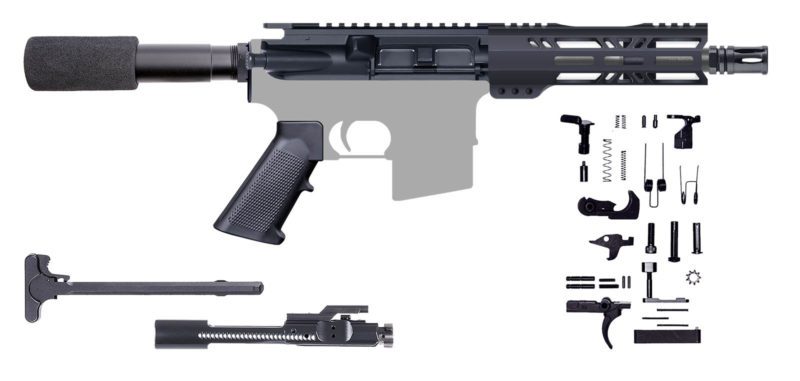 ar15 75 inch pistol kit 300aac 7 inch m lok 205 772 1