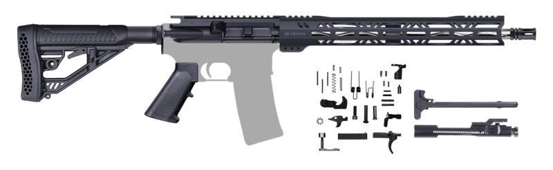 ar15 16 inch rifle kit 223 ss diamond fluted 15 inch cbc mlok 205144