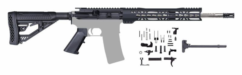 ar15 rifle kit 16 inch 223 wylde stainless straight flute keymod 305050