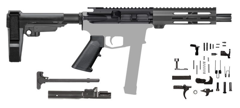 ar9 pistol kit 7 inch 9mm mlok sba3 afterburner 205446
