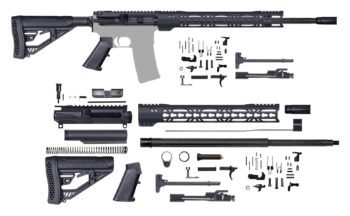 UNASSEMBLED AR-15 Rifle Kit – 20 Inch Straight Flute / .223 Wylde / 1:8 / 15″ Keymod Handguard / Afterburner Compensator / BCG / Charging Handle / Buttstock Kit / Lower Parts Kit / A-U-205-103