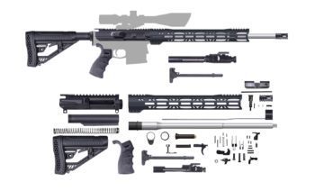 AR-10 Rifle Kit – 20″ / .308 / 1:10 / Stainless Steel / 15″ M-LOK / BCG / CH H / Adaptive Buttstock Kit / LPK / A-U-205-199