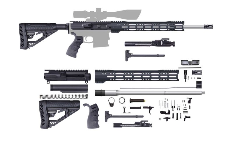 308 AR-10 Rifle Kit - 20 INCH BARREL / 1:10 TWIST / Stainless / 15 INCH ...